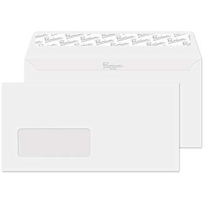 Blake Business DL 110 x 220 mm 120 gsm Peel & Seal Wallet Window Envelopes (31884) Ice White Wove Pack of 500 Blake Business DL 110 x 220 mm 120 gsm Peel & Seal Wallet Window Envelopes (31884) Ice White Wove Pack of 500