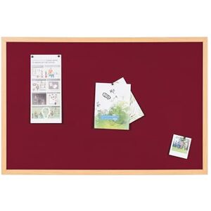 Bi-Office Earth Prime Felt Notice Board, 1200 x 900 mm Burgundy Felt Surface, MDF Frame with Oak Finish Bi-Office Earth Prime Felt Notice Board, 1200 x 900 mm Burgundy Felt Surface, MDF Frame with Oak Finish