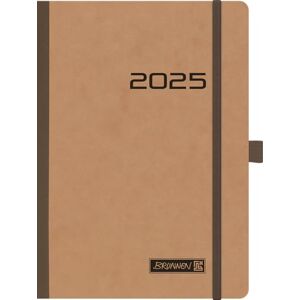 BRUNNEN Book Calendar Model 796 (2025), 2 Pages = 1 Week, A5, 128 Pages, Cardboard Cover, Flexible, Brown BRUNNEN Book Calendar Model 796 (2025), 2 Pages = 1 Week, A5, 128 Pages, Cardboard Cover, Flexible, Brown