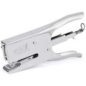 SAX 630 Stapler, Rear Loading Mechanism (40 Sheets, Metal) Silver, High Quality SAX 630 Stapler, Rear Loading Mechanism (40 Sheets, Metal) Silver, High Quality