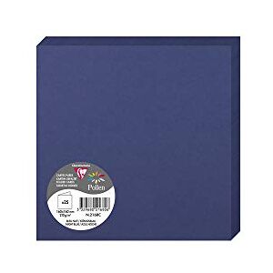 Clairefontaine 2168C Pack of 25 Double Cards Square Format 16x16cm 210g/m² Midnight Blue Event Correspondence Invitation Cards Pollen Range Premium Paper Clairefontaine 2168C Pack of 25 Double Cards Square Format 16x16cm 210g/m² Midnight Blue Event Correspondence Invitation Cards Pollen Range Premium Paper