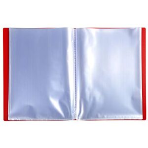 Exacompta Ref 88115E Box of 8 OPAK document protectors 100 smooth crystal pockets 200 sheets for A4 size dimensions 24 x 32 cm semi-rigid polypropylene cover color red Exacompta Ref 88115E Box of 8 OPAK document protectors 100 smooth crystal pockets 200 sheets for A4 size dimensions 24 x 32 cm semi-rigid polypropylene cover color red
