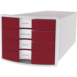 HAN 1012-17 Impuls Drawer Box DIN A4/C4 4 Closed Drawers Red HAN 1012-17 Impuls Drawer Box DIN A4/C4 4 Closed Drawers Red