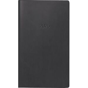 BRUNNEN Pocket Calendar Model 756 2026 A6, Plastic, Black BRUNNEN Pocket Calendar Model 756 2026 A6, Plastic, Black