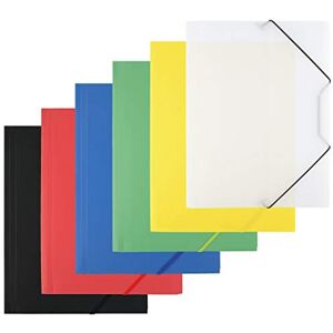 D.RECT Elasticated Folder Folders for Paperwork Folders with Elastic Band Document Organiser Folder for School Office Home Pack of 6 Pieces (6 x 1) Size: A4 PP Polypropylene D.RECT Elasticated Folder Folders for Paperwork Folders with Elastic Band Document Organiser Folder for School Office Home Pack of 6 Pieces (6 x 1) Size: A4 PP Polypropylene