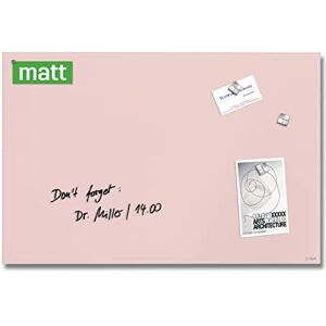 Sigel GL514 Premium Glass magnetic Board, glossy surface, 60 x 40 cm, easy mounting, rose Artverum Sigel GL514 Premium Glass magnetic Board, glossy surface, 60 x 40 cm, easy mounting, rose Artverum