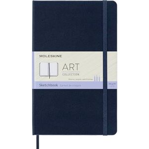 Moleskine 13 x 21 cm Large Art Collection Sketchbook Drawing Pad Notebook Album with Hard Cover and Elastic Closure, Paper Suitable for Pens, Pencils and Crayons, Black, 88 Pages,Blue Moleskine 13 x 21 cm Large Art Collection Sketchbook Drawing Pad Notebook Album with Hard Cover and Elastic Closure, Paper Suitable for Pens, Pencils and Crayons, Black, 88 Pages,Blue
