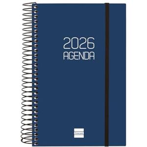 Finocam Spiral Agenda 2026 1 Day Page January December (12 months) 2026 Yearly Agenda with Rubber Polypropylene Spiral Cover Opaque Blue Catalan Finocam Spiral Agenda 2026 1 Day Page January December (12 months) 2026 Yearly Agenda with Rubber Polypropylene Spiral Cover Opaque Blue Catalan