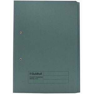 Exacompta Ref 211/9060Z Guildhall Pocket Spiral File, 325 x 357mm, 315gsm Heavyweight Manilla, A4 & Foolscap, Right Hand Pocket, Blue Angel Certified Blue, Pack of 25 Exacompta Ref 211/9060Z Guildhall Pocket Spiral File, 325 x 357mm, 315gsm Heavyweight Manilla, A4 & Foolscap, Right Hand Pocket, Blue Angel Certified Blue, Pack of 25