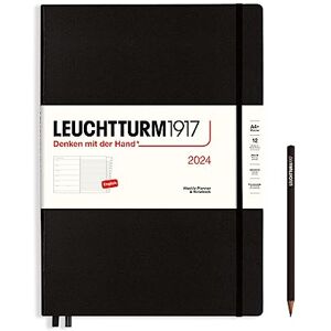 LEUCHTTURM1917 367694 Weekly Calendar & Notebook Master (A4+) 2024, 12 Months, Black, English LEUCHTTURM1917 367694 Weekly Calendar & Notebook Master (A4+) 2024, 12 Months, Black, English