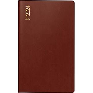 rido/idé Monthly calendar model plain planner 2024, 2 pages = 1 month, sheet size 10.4 x 15.3 cm, burgundy rido/idé Monthly calendar model plain planner 2024, 2 pages = 1 month, sheet size 10.4 x 15.3 cm, burgundy