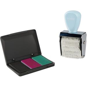 Trodat Creative Mini Stamp Set School Planner for Creative Design 12 Imprints, German, Creative Stamp in Pastel Blue Including Ink Pad in Pink, Black, Green, 30 x 5 mm Trodat Creative Mini Stamp Set School Planner for Creative Design 12 Imprints, German, Creative Stamp in Pastel Blue Including Ink Pad in Pink, Black, Green, 30 x 5 mm