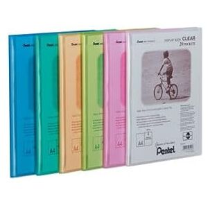 Pentel A4 Assorted Recycology Display Book with 20 Pocket Clear Pentel A4 Assorted Recycology Display Book with 20 Pocket Clear