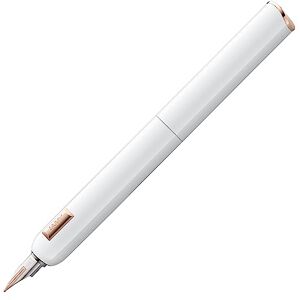 Lamy dialog cc Fountain Pen 081 in White Lacquer Finish with Twist Mechanism 14 Carat Bi-Colour Rose Gold Nib in M Includes 5 Packs of T 10 Cartridge Blue Converter Z 27 and Leather Case Lamy dialog cc Fountain Pen 081 in White Lacquer Finish with Twist Mechanism 14 Carat Bi-Colour Rose Gold Nib in M Includes 5 Packs of T 10 Cartridge Blue Converter Z 27 and Leather Case