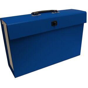 Cathedral Products 21 Pocket Cardboard Expanding File Case Blue Cathedral Products 21 Pocket Cardboard Expanding File Case Blue