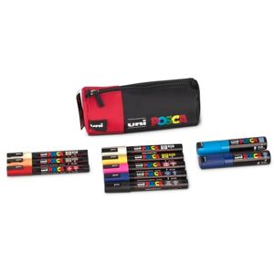 Posca Faber-Castell uni-ball 205089 Marker Set, 10 Pens and a Pencil Case, for Work, Hobby and Leisure Posca Faber-Castell uni-ball 205089 Marker Set, 10 Pens and a Pencil Case, for Work, Hobby and Leisure