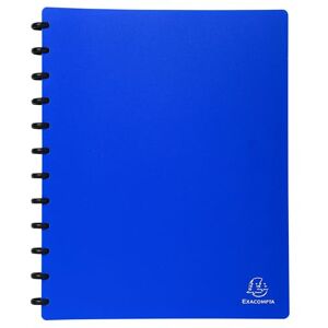 Exacompta Ref 86362E Box of 4 Removable Ring Binders with 30 Removable Grained Pockets 60 Views for A4 Size 24.5 x 31 cm Opaque Hard Cover Color Blue Exacompta Ref 86362E Box of 4 Removable Ring Binders with 30 Removable Grained Pockets 60 Views for A4 Size 24.5 x 31 cm Opaque Hard Cover Color Blue