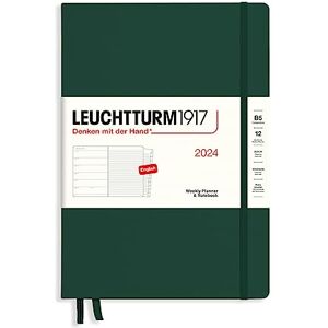 LEUCHTTURM1917 367750 Weekly Calendar & Notebook Composition (B5) 2024, 12 Months, Forest Green, English LEUCHTTURM1917 367750 Weekly Calendar & Notebook Composition (B5) 2024, 12 Months, Forest Green, English