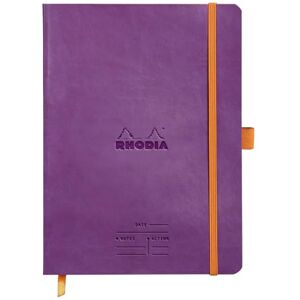 Rhodia 117790C Soft Notebook Meeting Purple A5+ Pre-Printed Date/Notes/Action 160 Detachable Pages Clairefontaine Paper 90g Marque-Page, Pencil Holder Faux Leather Cover rama Rhodia 117790C Soft Notebook Meeting Purple A5+ Pre-Printed Date/Notes/Action 160 Detachable Pages Clairefontaine Paper 90g Marque-Page, Pencil Holder Faux Leather Cover rama
