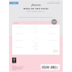 Filofax A5 Confetti Week to view 2027 diary 27-68591 Filofax A5 Confetti Week to view 2027 diary 27-68591