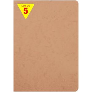 Clairefontaine 73306CPack Age Bag Collection A Pack of 5 Stapled Notebooks Tobacco A4 21x29,7 cm 96 Lined Pages with Margin White Paper 90 g Glossy Card Covers Grain Leather Clairefontaine 73306CPack Age Bag Collection A Pack of 5 Stapled Notebooks Tobacco A4 21x29,7 cm 96 Lined Pages with Margin White Paper 90 g Glossy Card Covers Grain Leather