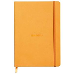Rhodia 117415C Orange Flexible Notebook A5 Lined 160 pages Ivory Clairefontaine Paper 90 g/m Bookmark, Elastic Closure Faux Leather Cover rama Collection Rhodia 117415C Orange Flexible Notebook A5 Lined 160 pages Ivory Clairefontaine Paper 90 g/m Bookmark, Elastic Closure Faux Leather Cover rama Collection