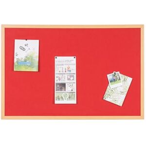 Bi-Office Earth Executive Felt Notice Board, Red Felt Surface, MDF Frame with Oak Finish, 1800 x 1200mm Bi-Office Earth Executive Felt Notice Board, Red Felt Surface, MDF Frame with Oak Finish, 1800 x 1200mm