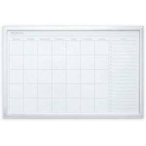Cathedral Products Modern White Frame Magnetic Monthly Planner Dry Erase Board Premium Monthly Organizer with 'To Do' Section Cathedral Products Modern White Frame Magnetic Monthly Planner Dry Erase Board Premium Monthly Organizer with 'To Do' Section