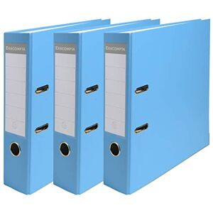 Exacompta Ref 918412SE Lever Arch File 80mm Spine, Suitable for A4 Documents, Holds Up To 600 Sheets, Polypropylene Exterior / Paper Inner Light Blue (Pack of 3) Exacompta Ref 918412SE Lever Arch File 80mm Spine, Suitable for A4 Documents, Holds Up To 600 Sheets, Polypropylene Exterior / Paper Inner Light Blue (Pack of 3)