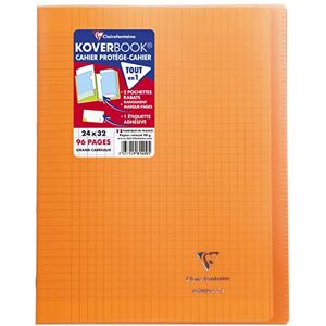 Clairefontaine 981409C A Set of 10 Orange Koverbook Stapled Notebooks 24x32 cm 96 Seyes Ruled Pages White Paper 90 g Polypro Cover Clairefontaine 981409C A Set of 10 Orange Koverbook Stapled Notebooks 24x32 cm 96 Seyes Ruled Pages White Paper 90 g Polypro Cover