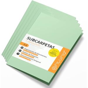 OFITURIA A4 Cardboard Subfolders, Paper Filing Folders 180 g, File Folder for Documents, Pack of 50 Coloured Office Subfolders for Filing and Sorting Papers – (Green) OFITURIA A4 Cardboard Subfolders, Paper Filing Folders 180 g, File Folder for Documents, Pack of 50 Coloured Office Subfolders for Filing and Sorting Papers – (Green)