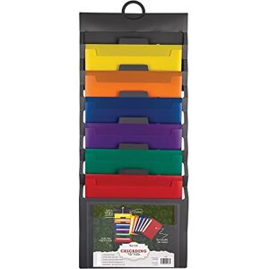 Samsill Cascading Wall File Organizer, Classroom Organization and Storage, 6 Removable Poly Hanging File Folders, Command Center Wall Organizer, Gray with Assorted Color Folders Samsill Cascading Wall File Organizer, Classroom Organization and Storage, 6 Removable Poly Hanging File Folders, Command Center Wall Organizer, Gray with Assorted Color Folders