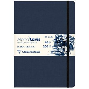 Clairefontaine 975962C Stitched Notebook Alpha Lavis 40 Sheets Smooth White Drawing Paper Alpha Lavis A4 21 x 29.7 cm 200g Ideal for graphic arts Clairefontaine 975962C Stitched Notebook Alpha Lavis 40 Sheets Smooth White Drawing Paper Alpha Lavis A4 21 x 29.7 cm 200g Ideal for graphic arts