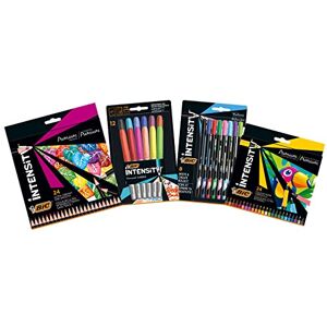 BIC Intensity Premium Bundle fineliners, premium pencils, premium colouring felt pens, and permanent markers, 500181 BIC Intensity Premium Bundle fineliners, premium pencils, premium colouring felt pens, and permanent markers, 500181