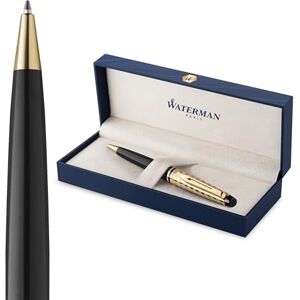 Waterman Expert Ballpoint Pen The Opera Collection Medium Point with Blue Ink Black & Gold Gift Box Waterman Expert Ballpoint Pen The Opera Collection Medium Point with Blue Ink Black & Gold Gift Box