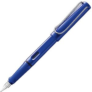 Lamy safari blue Fountain Pen with ergonomic grip & polished Left-Handed steel nib (LH) in size M ideal for any Writing & Calligraphy including T 10 blue cartridge Lamy safari blue Fountain Pen with ergonomic grip & polished Left-Handed steel nib (LH) in size M ideal for any Writing & Calligraphy including T 10 blue cartridge