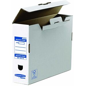 BANKERS BOX 00318 Automatic Box File, Folio, Spine 100mm, White/Blue BANKERS BOX 00318 Automatic Box File, Folio, Spine 100mm, White/Blue