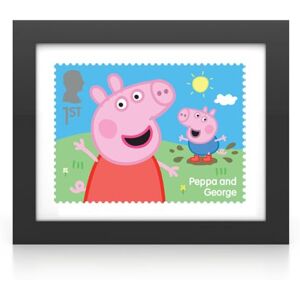 Royal Mail Official Peppa Pig Framed Stamp Print Peppa and George by . Ready to Hang Gift. Royal Mail Official Peppa Pig Framed Stamp Print Peppa and George by . Ready to Hang Gift.