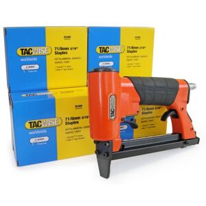 Tacwise 1189 A7116V Upholstery Air Stapler Bundle with 120,000 x 8 mm Staples, Uses Type 71 / 4 16 mm Staples, Orange / black Tacwise 1189 A7116V Upholstery Air Stapler Bundle with 120,000 x 8 mm Staples, Uses Type 71 / 4 16 mm Staples, Orange / black
