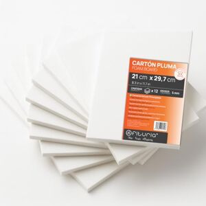OFITURIA White Foam Panel A4 Adhesive (21 x 29.7 cm) Pack of 12 Pieces, Foam Sheet, Lightweight and Rigid Foam Board, Multi-Purpose Foamboard with Easy Cut, Crafts and Models, 5 mm OFITURIA White Foam Panel A4 Adhesive (21 x 29.7 cm) Pack of 12 Pieces, Foam Sheet, Lightweight and Rigid Foam Board, Multi-Purpose Foamboard with Easy Cut, Crafts and Models, 5 mm