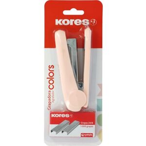Kores Office Stapler Model Colors + 1,000 Staples 24/6, Soft Pink, Size 12.5 x 5.5 x 3 cm, Capacity 20 Sheets of 80 g Paper, Compatible with 26/6 Staples, School and Professional Supplies Kores Office Stapler Model Colors + 1,000 Staples 24/6, Soft Pink, Size 12.5 x 5.5 x 3 cm, Capacity 20 Sheets of 80 g Paper, Compatible with 26/6 Staples, School and Professional Supplies