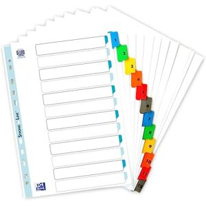 Oxford 20 Packs of A4 Digital Dividers 12 Positions Card Thickness 170 g White Oxford 20 Packs of A4 Digital Dividers 12 Positions Card Thickness 170 g White