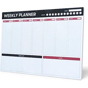 Grupo Erik Weekly Planner A3 Undated Daily Planner Family, Desk Calendar, 54 Tear Off Pages A3 Notepad Cute Stationery Gifts Grupo Erik Weekly Planner A3 Undated Daily Planner Family, Desk Calendar, 54 Tear Off Pages A3 Notepad Cute Stationery Gifts
