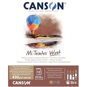 Canson Mi-Teintes Velvet Pastel 430gsm 24 x 32cm Paper, 12 Sheets, Assorted Brown Tones, Drawing & Sketching, for Professional Artists & Illustrators Canson Mi-Teintes Velvet Pastel 430gsm 24 x 32cm Paper, 12 Sheets, Assorted Brown Tones, Drawing & Sketching, for Professional Artists & Illustrators