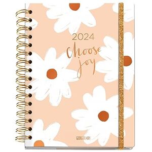 Miquelrius 2024 Slow Life Annual Diary, Week View, Plus Size 155 x 213 mm (Similar A5), Hard Cover, Spiral Binding, Elastic Closure, Multilingual, Georgia May, Joy Miquelrius 2024 Slow Life Annual Diary, Week View, Plus Size 155 x 213 mm (Similar A5), Hard Cover, Spiral Binding, Elastic Closure, Multilingual, Georgia May, Joy