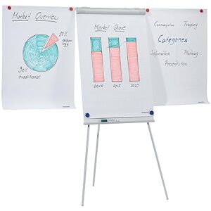 Franken Flip Chart, writable, Magnetic, with 2 Side arms, Tripod, 68 x 105 cm, Height Adjustable, Including Paper Holder and Pen Tray, ECO Standard, F2100/N Franken Flip Chart, writable, Magnetic, with 2 Side arms, Tripod, 68 x 105 cm, Height Adjustable, Including Paper Holder and Pen Tray, ECO Standard, F2100/N
