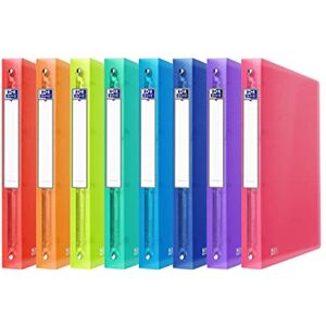 Oxford , 4 Ring Binder A4 Translucent Plastic Cover, Spine 40 mm, Pack of 10, Assorted Colours Oxford , 4 Ring Binder A4 Translucent Plastic Cover, Spine 40 mm, Pack of 10, Assorted Colours