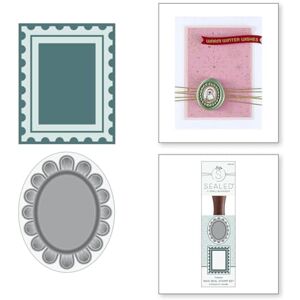 Spellbinders 2 Pack Frames Wax Seal Stamps from The Holiday Magic Collection, Wood Spellbinders 2 Pack Frames Wax Seal Stamps from The Holiday Magic Collection, Wood
