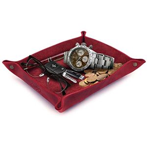 LONDO Genuine Leather Tray Organizer Storage for Wallets Watches Keys Coins Cell Phones and Office Equipment LONDO Genuine Leather Tray Organizer Storage for Wallets Watches Keys Coins Cell Phones and Office Equipment