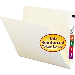 Smead End Tab File Folder, Shelf-Master Reinforced Straight-Cut Tab, Letter Size, Manila, 100 per Box (24109) Smead End Tab File Folder, Shelf-Master Reinforced Straight-Cut Tab, Letter Size, Manila, 100 per Box (24109)